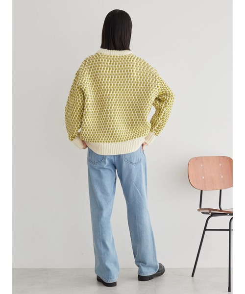 【かぐれ】ペルーローゲージショートニット　ポコポコ かぐれ ペルーローゲージショートニット ローゲージポコポコニット