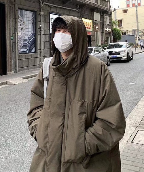 almo（アルモ）の「フード付き中綿ロングコート(NEZ)（ダウンジャケット/コート・レディース・ブラック/グリーン・FREE）」の7枚目の写真