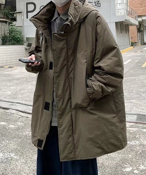 almo（アルモ）の「フード付き中綿ロングコート(NEZ)（ダウンジャケット/コート・レディース・ブラック/グリーン・FREE）」の8枚目の写真