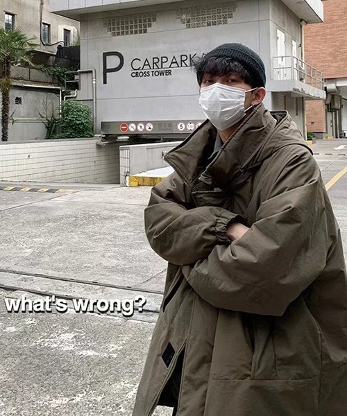 almo（アルモ）の「フード付き中綿ロングコート(NEZ)（ダウンジャケット/コート・レディース・ブラック/グリーン・FREE）」の6枚目の写真