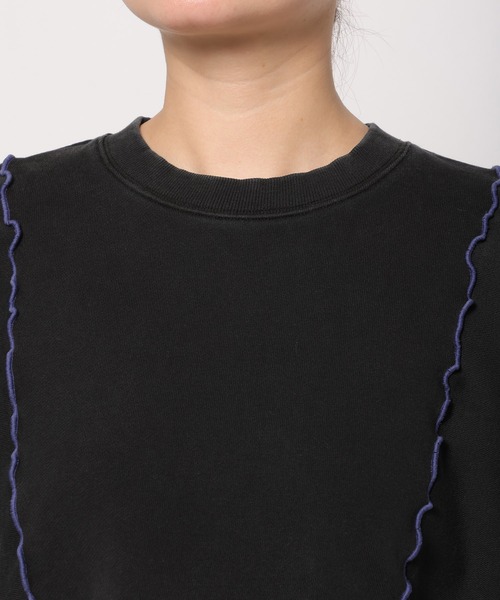 PAGEBOY(ページボーイ)の「カラフルメローショートスウェット(スウェット・レディース・ブラック/オフホワイト・FREE)」の16枚目の写真