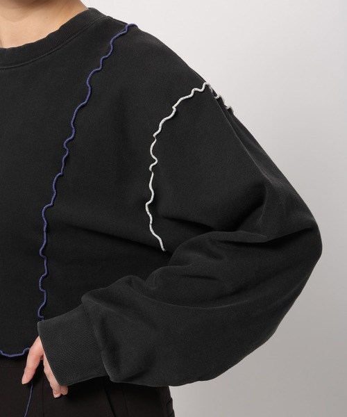 PAGEBOY(ページボーイ)の「カラフルメローショートスウェット(スウェット・レディース・ブラック/オフホワイト・FREE)」の17枚目の写真