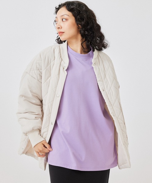 NERGY（ナージー）の「中綿ダイヤキルトコート（ダウンジャケット/コート・レディース・ブラック/グリーン/ホワイト・M）」の4枚目の写真