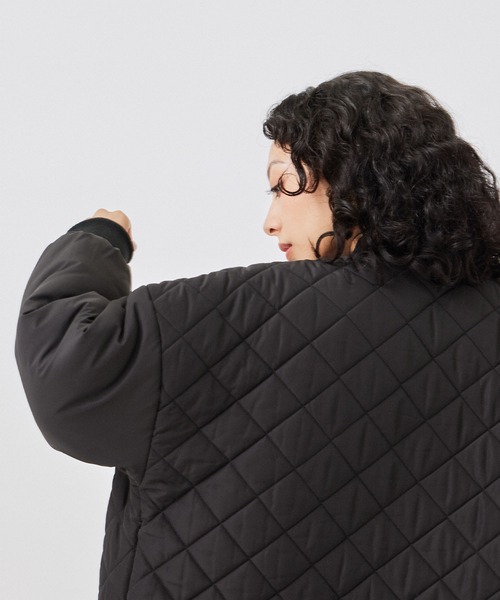 NERGY（ナージー）の「中綿ダイヤキルトコート（ダウンジャケット/コート・レディース・ブラック/グリーン/ホワイト・M）」の8枚目の写真