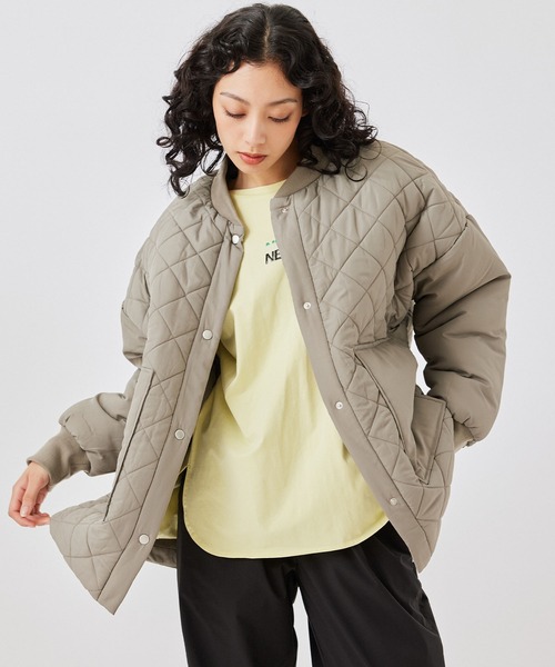 NERGY（ナージー）の「中綿ダイヤキルトコート（ダウンジャケット/コート・レディース・ブラック/グリーン/ホワイト・M）」の9枚目の写真