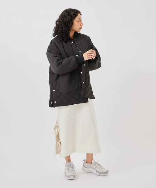 NERGY（ナージー）の「中綿ダイヤキルトコート（ダウンジャケット/コート・レディース・ブラック/グリーン/ホワイト・M）」の14枚目の写真