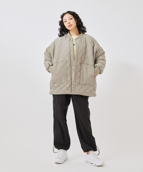 NERGY（ナージー）の「中綿ダイヤキルトコート（ダウンジャケット/コート・レディース・ブラック/グリーン/ホワイト・M）」の16枚目の写真