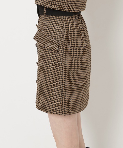 REDYAZEL（レディアゼル）の「【セットアップ可能】ベルト付きチェックミニスカート（スカート・レディース・ブラウン/サックスブルー/グリーン・FREE）」の17枚目の写真