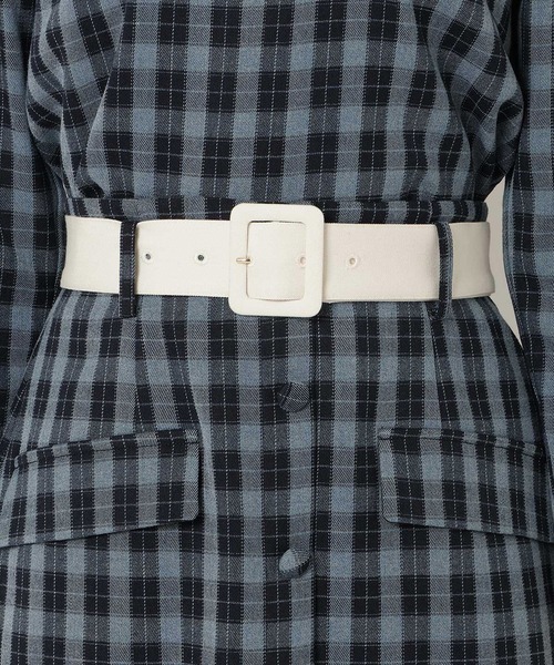 REDYAZEL（レディアゼル）の「【セットアップ可能】ベルト付きチェックミニスカート（スカート・レディース・ブラウン/サックスブルー/グリーン・FREE）」の12枚目の写真