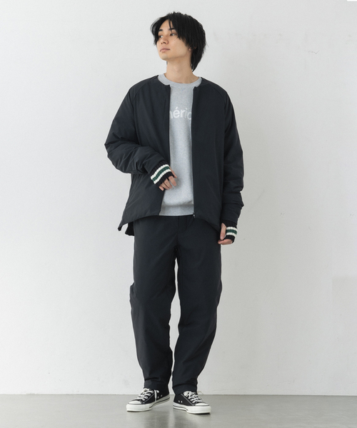 ALLIED FEATHER+DOWN（アライドフェザーダウン）の「【ALLIED FEATHER&DOWN / アライド フェザー&ダウン】Lounge Down Blouson（ダウンジャケット/コート・メンズ・ベージュ/ブラック・MEDIUM/LARGE/SMALL）」の16枚目の写真