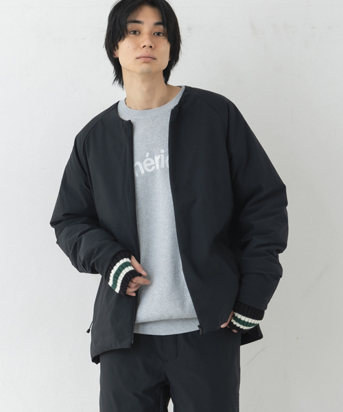ALLIED FEATHER+DOWN（アライドフェザーダウン）の「【ALLIED FEATHER&DOWN / アライド フェザー&ダウン】Lounge Down Blouson（ダウンジャケット/コート・メンズ・ベージュ/ブラック・MEDIUM/LARGE/SMALL）」の20枚目の写真