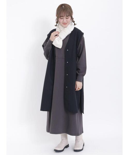 Samansa Mos2（サマンサ モスモス）の「ニットメルトンロングベスト