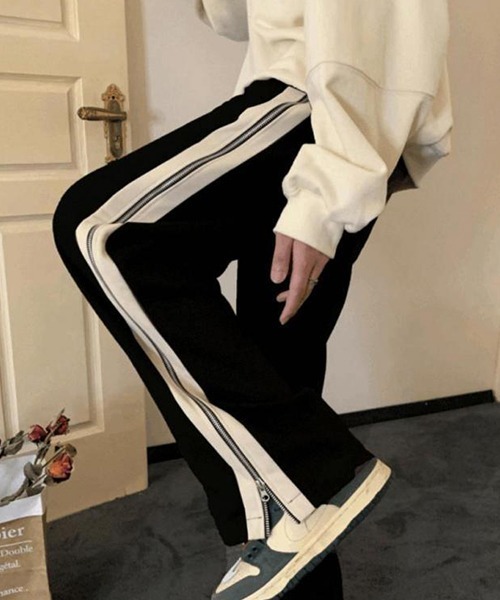 c.u.l(シーユーエル)の「ジップデザイン トラックパンツ culw611(その他パンツ・レディース・ブラック/ブラウン・XL/L)」の8枚目の写真