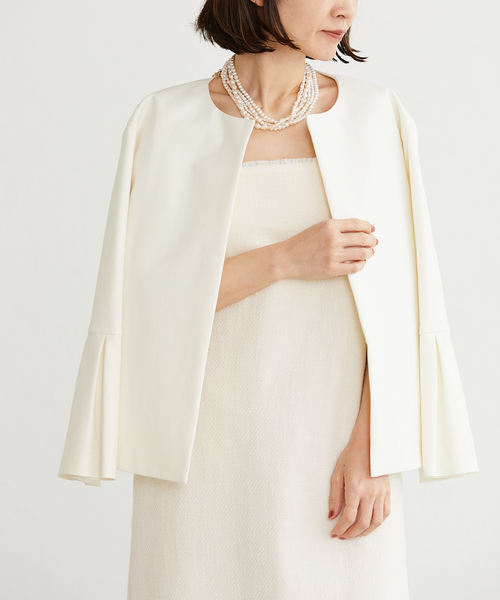 VERMEIL par iena（ヴェルメイユパーイエナ）の「ツイードフリンジキャミワンピース（ワンピース・レディース・ブラック/アイボリー・FREE）」の18枚目の写真