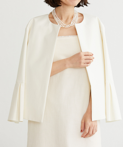 VERMEIL par iena（ヴェルメイユパーイエナ）の「ツイードフリンジキャミワンピース（ワンピース・レディース・ブラック/アイボリー・FREE）」の19枚目の写真