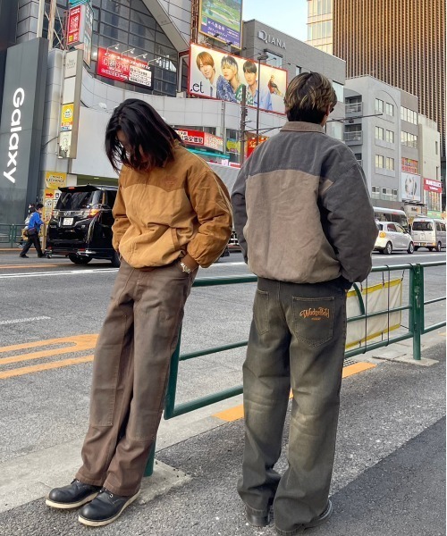 WudgeBoy（ワッジボーイ）の「over dye double knee denim（デニムパンツ・レディース・インディゴブルー/ブラック/ブラウン/ライトブルー/カーキ・LARGE/MEDIUM/SMALL）」の20枚目の写真