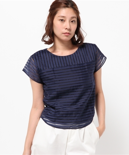 OUTLET（アウトレット）の「【mystic】スケボーダーブラウス（シャツ/ブラウス・レディース・ミント/ネイビー/オフホワイト/ブラック・FREE）」の4枚目の写真