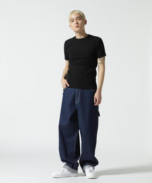 AVIREX（アヴィレックス）の「《DAILY/WEB限定》RIB SAME COLOR CREW NECK T-SHIRT / 同色プリント リブ 半袖 クルーネック Tシャツ デイリーウェア / AVIREX / アヴィレックス（Tシャツ/カットソー・メンズ・グレー/ブラック/ホワイト・L/S/XL/M）」の15枚目の写真