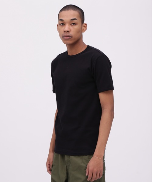 AVIREX（アヴィレックス）の「《DAILY/WEB限定》RIB SAME COLOR CREW NECK T-SHIRT / 同色プリント リブ 半袖 クルーネック Tシャツ デイリーウェア / AVIREX / アヴィレックス（Tシャツ/カットソー・メンズ・グレー/ブラック/ホワイト・L/S/XL/M）」の6枚目の写真