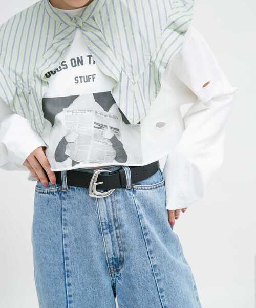 KBF（ケイビーエフ）の「ニュアンスバックルベルト（ベルト・レディース・ブラック/キャメル・ONE）」の11枚目の写真