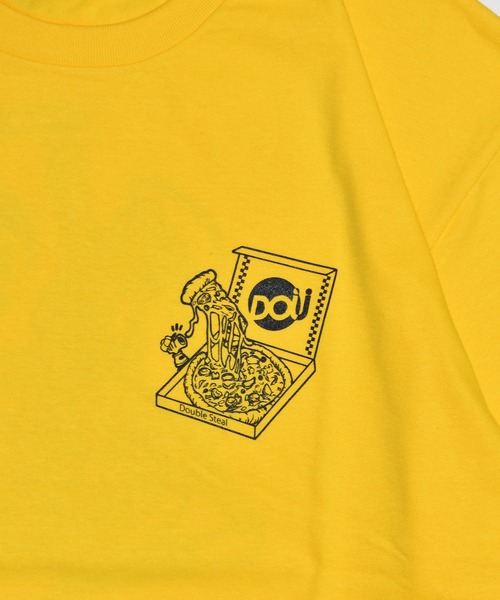DOUBLE STEAL（ダブルスティール）の「ピザ Tシャツ（Tシャツ/カットソー・メンズ・ブラック/ホワイト/イエロー/ダークブラウン・XX-LARGE/X-LARGE/LARGE/MEDIUM）」の15枚目の写真