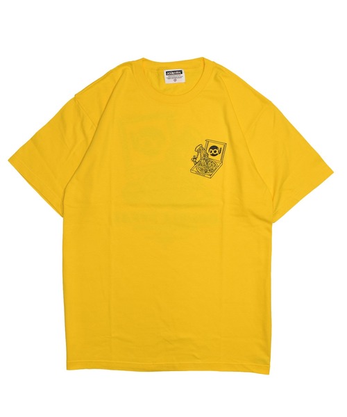 DOUBLE STEAL（ダブルスティール）の「ピザ Tシャツ（Tシャツ/カットソー・メンズ・ブラック/ホワイト/イエロー/ダークブラウン・XX-LARGE/X-LARGE/LARGE/MEDIUM）」の14枚目の写真