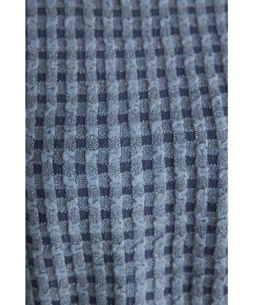 rienda（リエンダ）の「バンピーチェックニットカーデトップス 春服（カーディガン/ボレロ・レディース・ブラック/ブルー/グレー・FREE）」の9枚目の写真