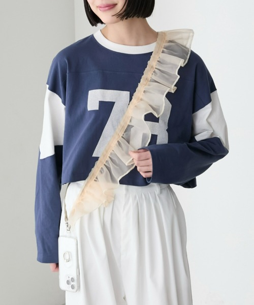 forksy.(フォルクシー)の「【forksy.】オーガンジーフリルスマホショルダー(スマホグッズ・レディース・ゴールド系/アイボリー系/シルバー系・FREE)」の7枚目の写真
