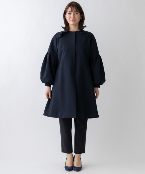 SONO ソーノ 撥水Aラインフリルジャケット ブラック Sono（ソーノ） ダウンコート ダウンジャケット 「SONO/ソーノ