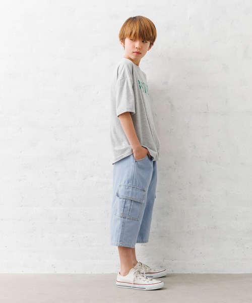coca（coca）（コカ）の「キッズ デニムカーゴハーフパンツ（デニムパンツ・キッズ・ライトブルー/ブルー・110/120/130/140）」の5枚目の写真