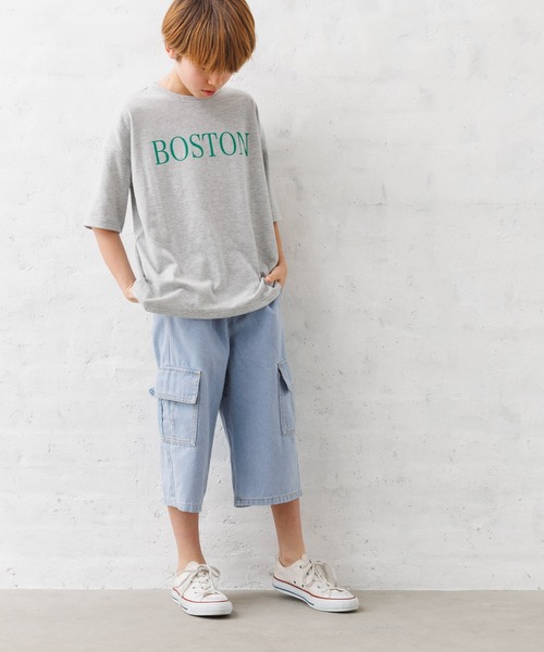 coca（coca）（コカ）の「キッズ デニムカーゴハーフパンツ（デニムパンツ・キッズ・ライトブルー/ブルー・110/120/130/140）」の3枚目の写真