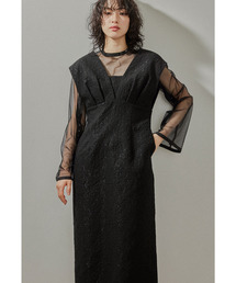 スーツ・フォーマル・ドレス niana V line jacquard dress スーツ・フォーマル・ドレス niana V line jacquard dress niana V