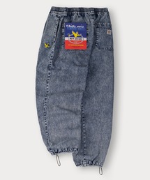 （What it isNt）ART BY MARKGONZALES | 【(What it isNt) ART BY MARK GONZALES/ワットイットイズント マークゴンザレス】ピスネーム付デニムスケーターパンツ/バギーパンツ/ウエストシャーリング(デニムパンツ)