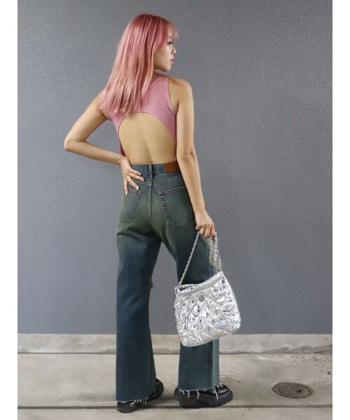 EVRIS（エヴリス）の「キルティングボリュームBAG（ショルダーバッグ・レディース・シルバー/ブラック/ピンク・FREE）」の6枚目の写真