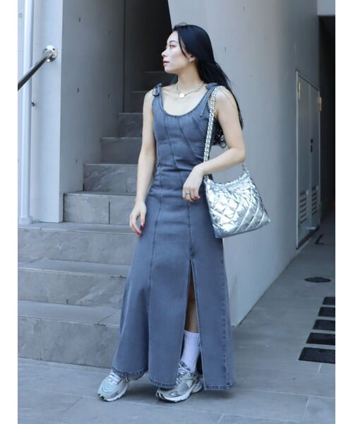 EVRIS（エヴリス）の「キルティングボリュームBAG（ショルダーバッグ・レディース・シルバー/ブラック/ピンク・FREE）」の20枚目の写真