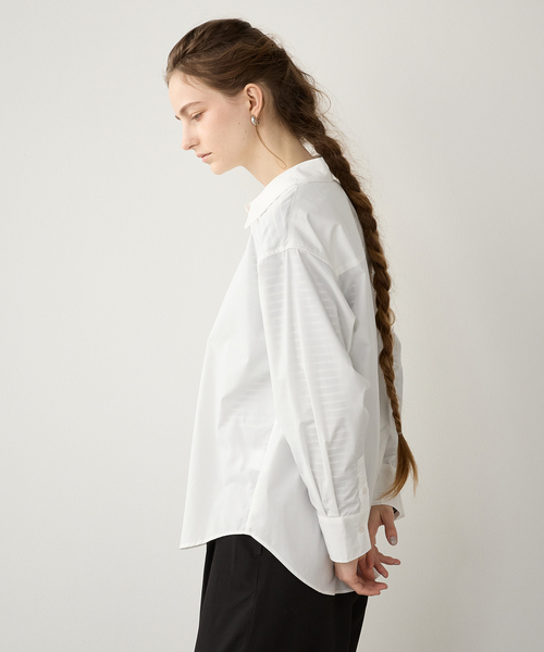 LE SOUK HOLIDAY(ルスークホリデー)の「ベーシックシャツ(シャツ/ブラウス・レディース・ピンク/オフホワイト/サックスブルー・L/M)」の6枚目の写真