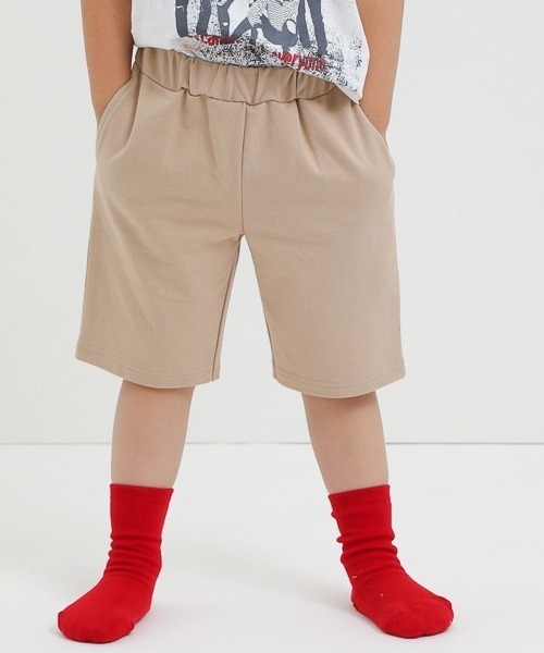 and D. petit main(アンドディープティマイン)の「カットハーフパンツ(スウェットパンツ・キッズ・ベージュ/ブラック/トップグレー・130cm/120cm/110cm/100cm/90cm)」の3枚目の写真