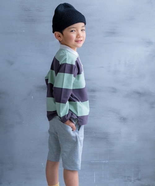 and D. petit main(アンドディープティマイン)の「カットハーフパンツ(スウェットパンツ・キッズ・ベージュ/ブラック/トップグレー・130cm/120cm/110cm/100cm/90cm)」の16枚目の写真
