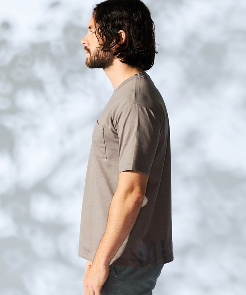 HIDEAWAYS NICOLE（ハイダウェイニコル）の「バックプリント半袖Ｔシャツ（Tシャツ/カットソー・メンズ・ブラック/スモークピンク/オフホワイト/モカ/シルバーグレー・MEDIUM/LARGE/X-LARGE）」の10枚目の写真