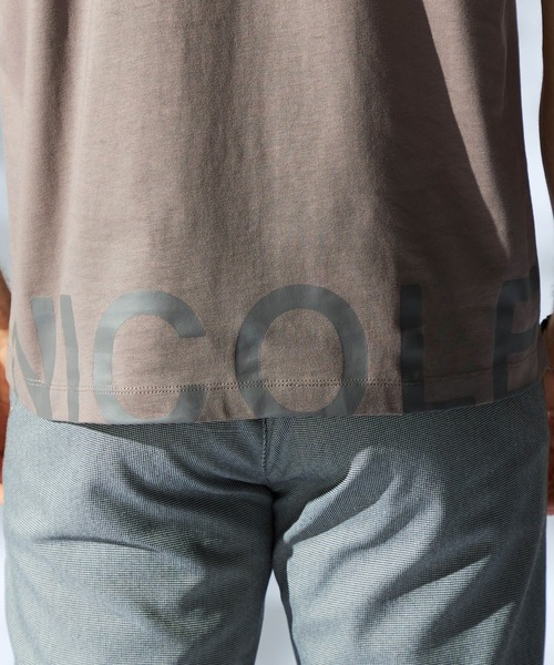 HIDEAWAYS NICOLE（ハイダウェイニコル）の「バックプリント半袖Ｔシャツ（Tシャツ/カットソー・メンズ・ブラック/スモークピンク/オフホワイト/モカ/シルバーグレー・MEDIUM/LARGE/X-LARGE）」の15枚目の写真