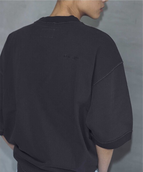 Champion×monkeytime/ピグメント加工スエット型リブTシャツ、L Champion（チャンピオン）の「＜Champion × monkey time