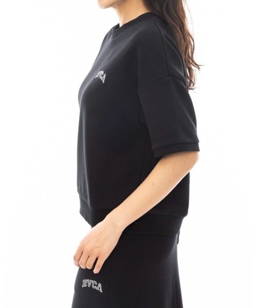 RVCA(ルーカ)の「RVCA レディース ARCH MINI RVCA SWEAT ST 【2024年春夏モデル】/ルーカ半袖ワンポイントロゴスウェットトレーナー(スウェット・レディース・グレー/ブラック/ホワイト・MEDIUM/SMALL)」の5枚目の写真