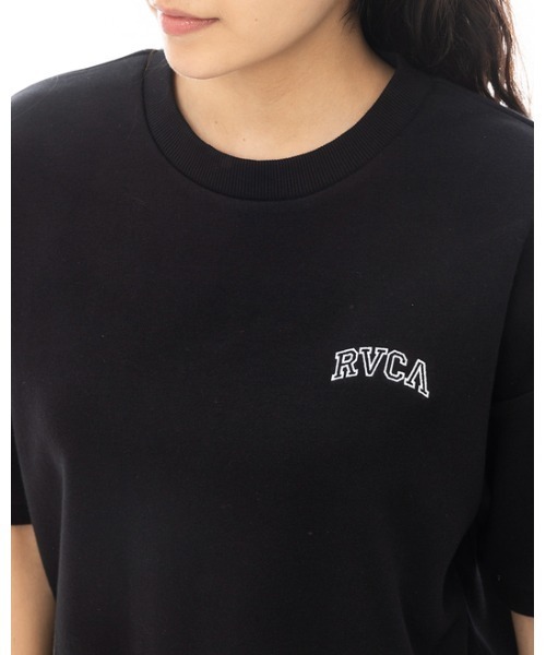 RVCA(ルーカ)の「RVCA レディース ARCH MINI RVCA SWEAT ST 【2024年春夏モデル】/ルーカ半袖ワンポイントロゴスウェットトレーナー(スウェット・レディース・グレー/ブラック/ホワイト・MEDIUM/SMALL)」の7枚目の写真