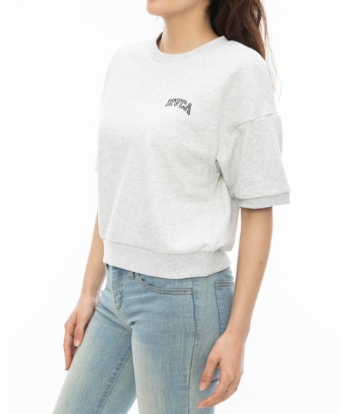 RVCA(ルーカ)の「RVCA レディース ARCH MINI RVCA SWEAT ST 【2024年春夏モデル】/ルーカ半袖ワンポイントロゴスウェットトレーナー(スウェット・レディース・グレー/ブラック/ホワイト・MEDIUM/SMALL)」の10枚目の写真