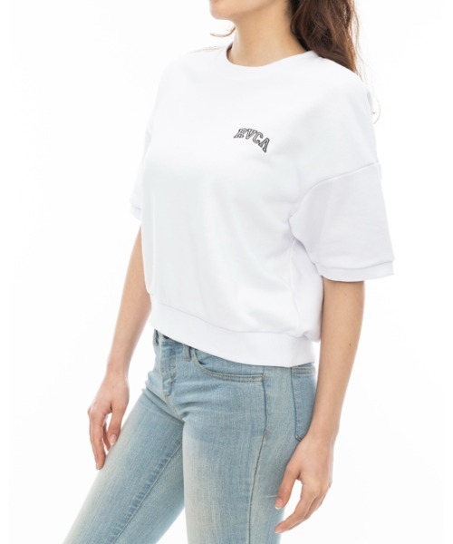 RVCA(ルーカ)の「RVCA レディース ARCH MINI RVCA SWEAT ST 【2024年春夏モデル】/ルーカ半袖ワンポイントロゴスウェットトレーナー(スウェット・レディース・グレー/ブラック/ホワイト・MEDIUM/SMALL)」の12枚目の写真