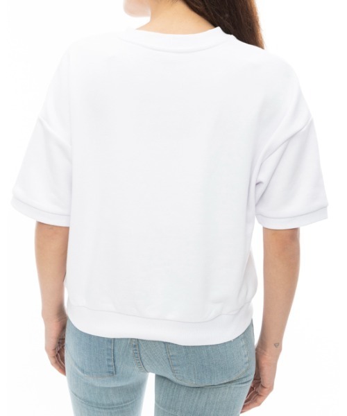 RVCA(ルーカ)の「RVCA レディース ARCH MINI RVCA SWEAT ST 【2024年春夏モデル】/ルーカ半袖ワンポイントロゴスウェットトレーナー(スウェット・レディース・グレー/ブラック/ホワイト・MEDIUM/SMALL)」の4枚目の写真