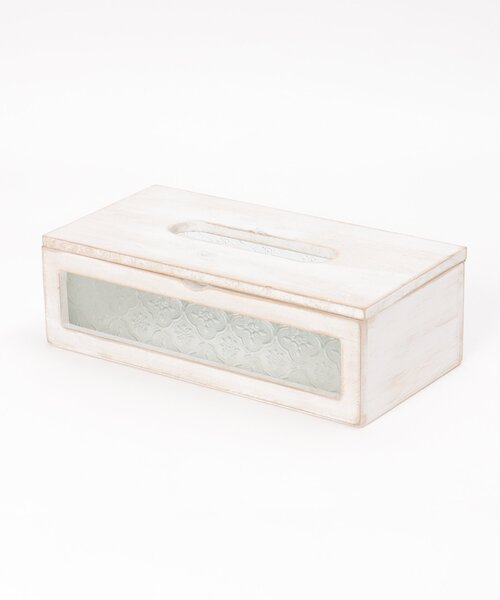 LBC(エルビーシー)の「【ZOZO限定】フローラティッシュケース(収納グッズ・レディース・ホワイト/ブラウン・FREE)」の4枚目の写真