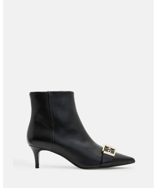 ALLSAINTS(オールセインツ)の「REBECCA POINTED TOE LEATHER BUCKLE BOOTS | REBECCA ポインテッド トゥ レザー バックル ブーツ(ブーツ・レディース・ブラック・UK5/UK6/UK4/UK3)」の1枚目の写真