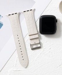 シリコン製 Apple Watch バンド スマートウォッチバンド クロコダイル型押し【38/40/41/42/44/45/49mm対応】