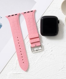 シリコン製 Apple Watch バンド スマートウォッチバンド クロコダイル型押し【38/40/41/42/44/45/49mm対応】